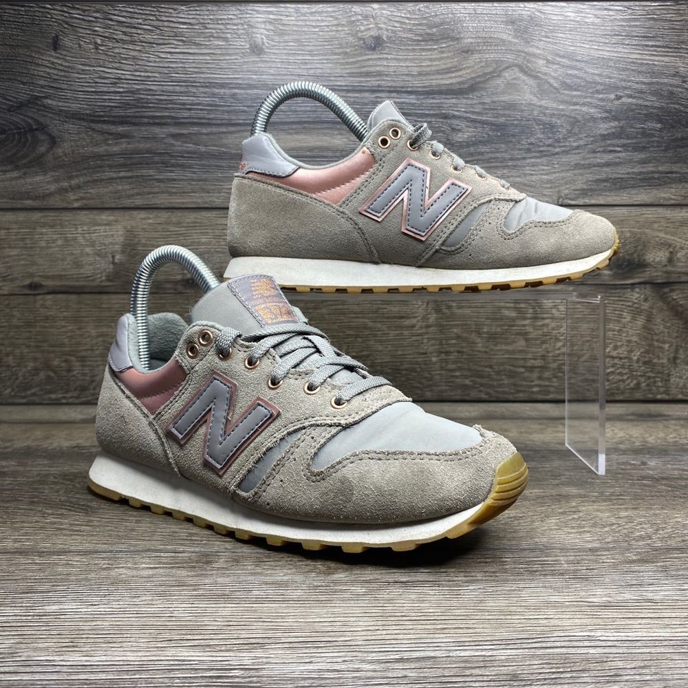 Women's New Balance 373 Suede Gray Pink Running Sneakers WL373KPS Shoes Size 6